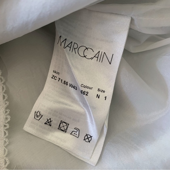 Marc Cain Bead Print Metallic Mini Pencil Skirt Sz 1 XS - Picture 5 of 7